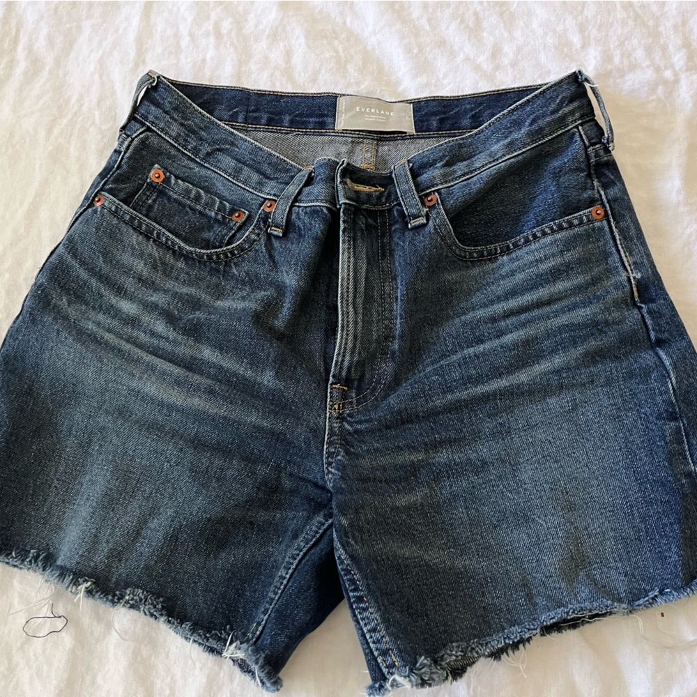 Everlane denim short.  Size 26.  Medium dark wash
